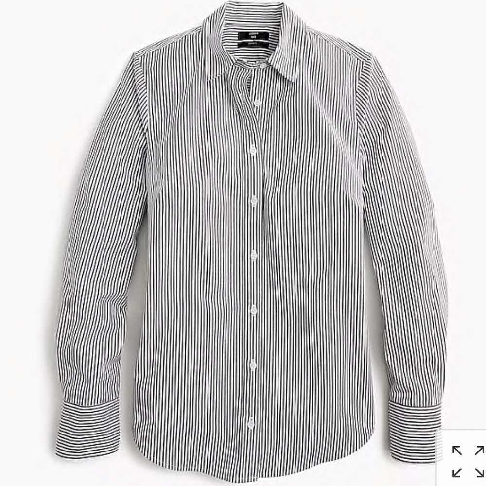 J.crew Kathryn Slim Fit Button Down Dress Oxford Long Sleeve Shirt Striped Small
